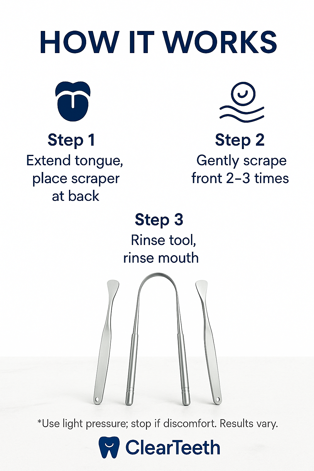 PureTongue™ - Stainless Steel Tongue Scraper