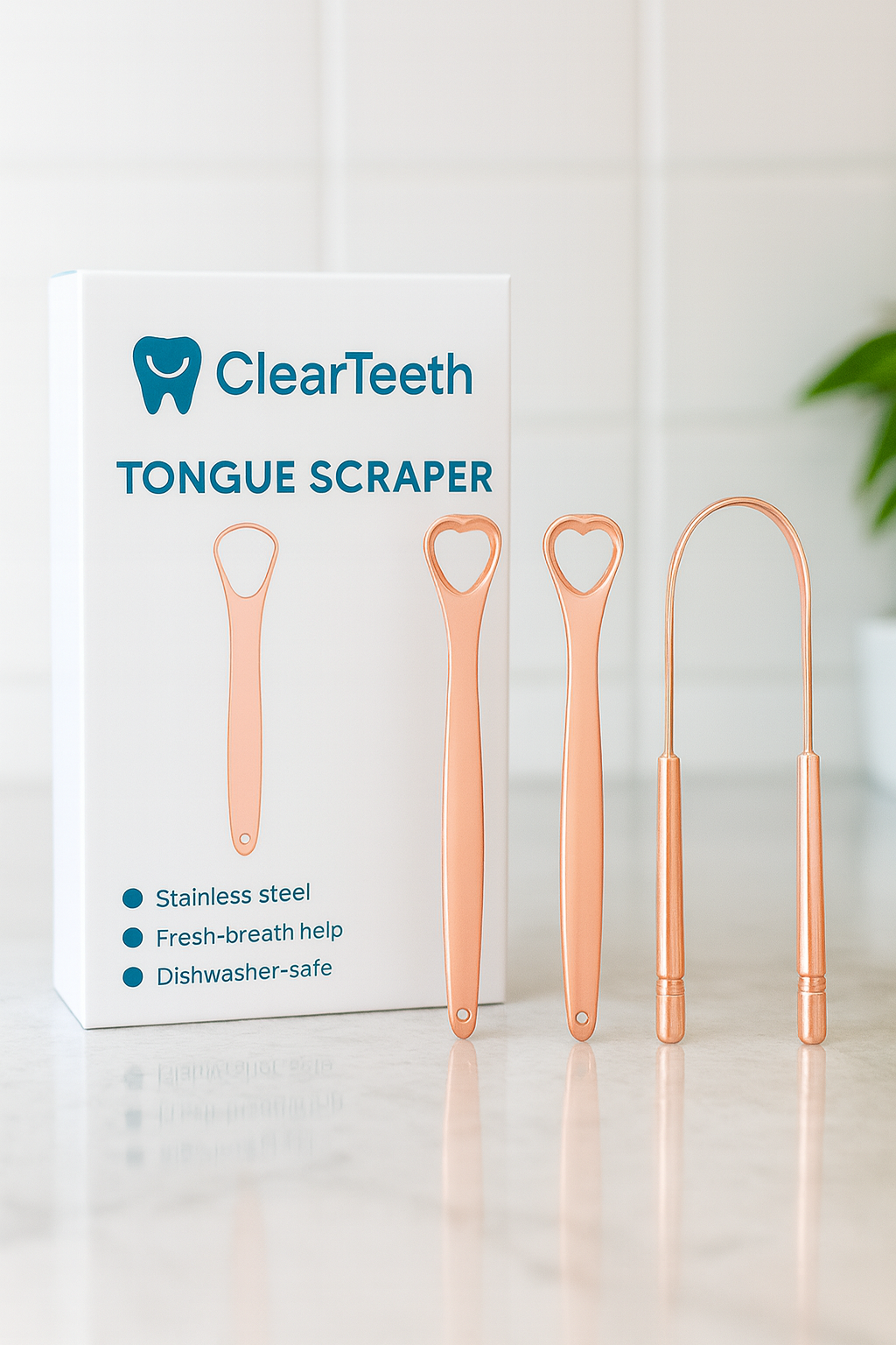 PureTongue™ - Stainless Steel Tongue Scraper