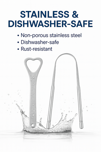 PureTongue™ - Stainless Steel Tongue Scraper